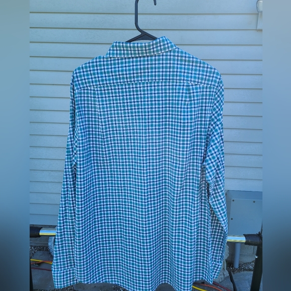 Mens blue Goodfellow plaid shirt size large - Picture 2 of 3